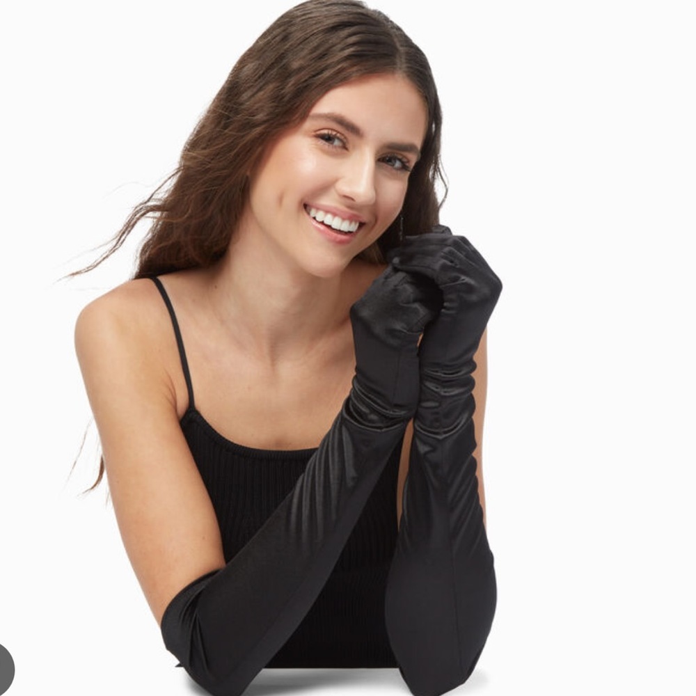 Satin Gloves Stretchy